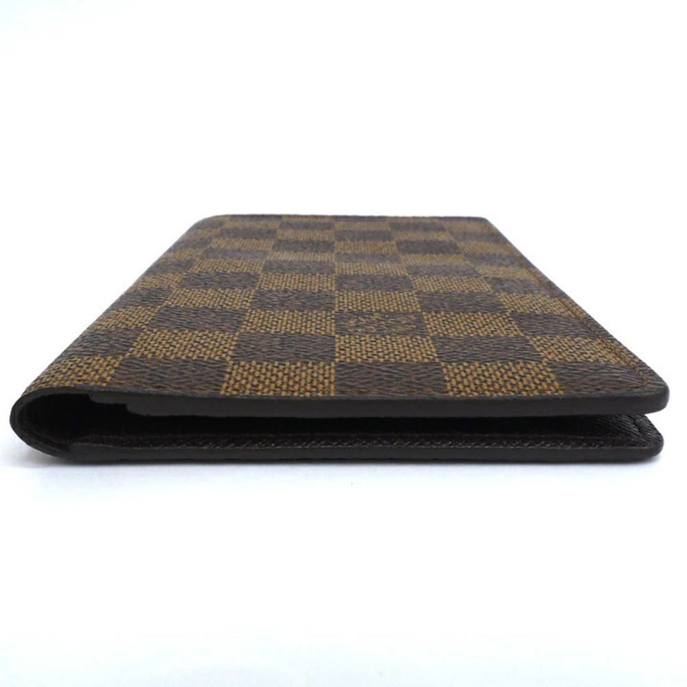 LOUIS VUITTON Portefeuille Cartes Credit Bi fold Wallet Damier Ebene Brown - Picture 3 of 8